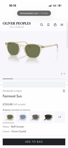New oliver peoples fairmont - oliver,